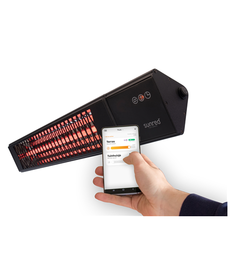 SUNRED | Heater | PRO25W-SMART, Triangle Dark Smart Wall | Infrared | 2500 W | Black | IP55