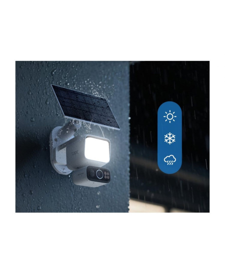 TP-LINK Tapo C615F KIT | Solar-Powered Floodlight Pan/Tilt Security Camera Kit | 3 MP | F/1.6 | H.264 | MicroSD Card Up to 512 G