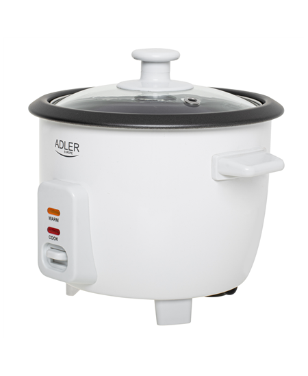 Adler Rice Cooker | AD 6418 | 300 W | 0.6 L | Number of programs 2 | White