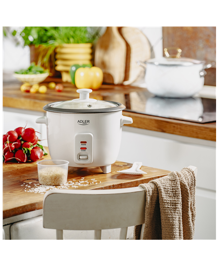 Adler Rice Cooker | AD 6418 | 300 W | 0.6 L | Number of programs 2 | White