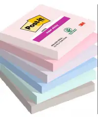 Itin lipnūs lapeliai POST-IT Soulful Colour, 76x76 mm, 6 x 90 lapelių