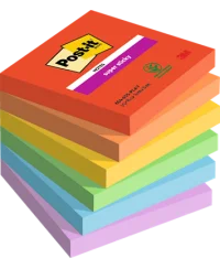 Itin lipnūs lapeliai POST-IT Playful Colour, 76x76 mm, 6 x 90 lapelių