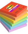 Itin lipnūs lapeliai POST-IT Playful Colour, 76x76 mm, 6 x 90 lapelių