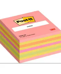 Itin lipnių lapelių kubas Post-it® SUPER STICKY CAPE TOWN, 76x76 mm, 450 lapelių