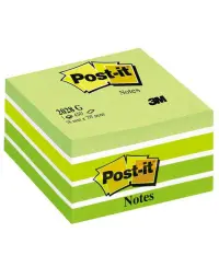 Lipnių lapelių kubas POST-IT Green pastel, 76x76 mm, 450 lapelių