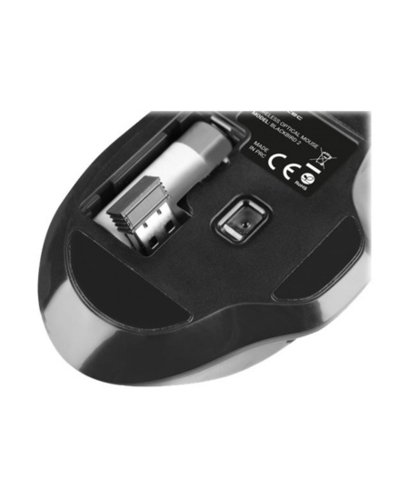 Natec Mouse, BlackBird 2, Silent, Wireless, 1600 DPI, Optical, Black