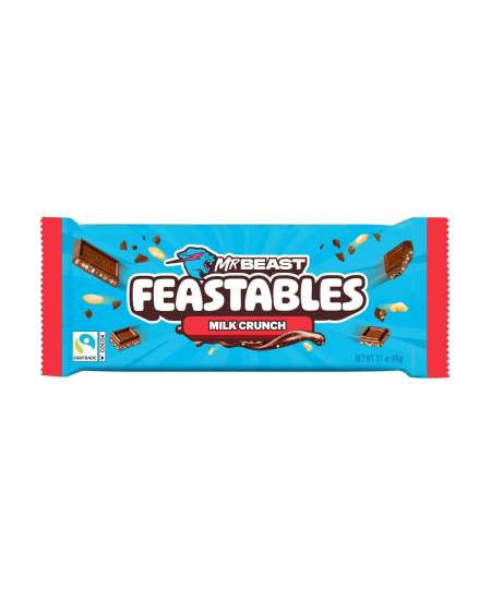 Traškaus pieninio šokolado plytelė FEASTABLES, 60 g