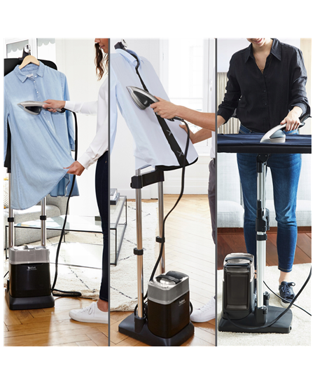 TEFAL All-in-One Garment Steamer | QT2028 | Stand Steamer | 2170 W | 100 g/min | 1.1 L | Premium Silver