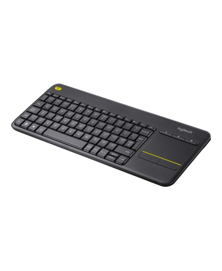 Logitech K400 Plus Keyboard with Trackpad, Wireless, NL, 380 g, USB port, Black