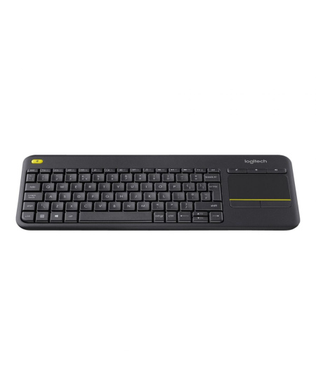 Logitech K400 Plus Keyboard with Trackpad, Wireless, NL, 380 g, USB port, Black