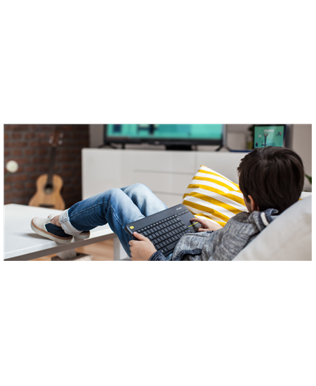 Logitech K400 Plus Keyboard with Trackpad, Wireless, NL, 380 g, USB port, Black