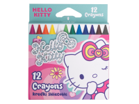 Vaškinės kreidelės HELLO KITTY Pastel, 12 spalvų