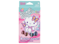 Blizgantys markeriai HELLO KITTY Pastel, 6 pastelinių spalvų