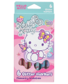 Blizgantys markeriai HELLO KITTY Pastel, 6 pastelinių spalvų