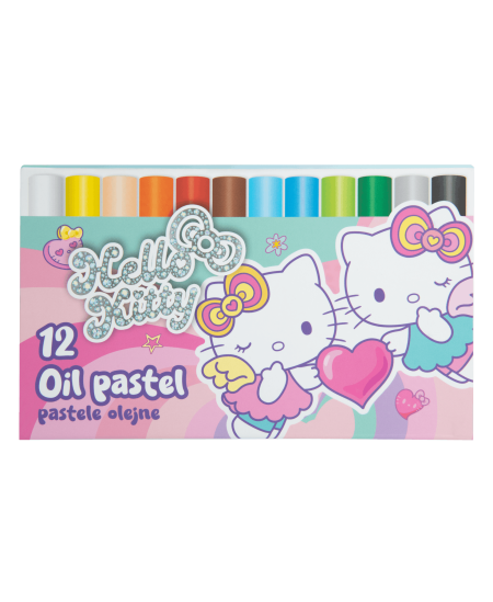 Aliejinės pastelės HELLO KITTY Pastel, 12 vnt.