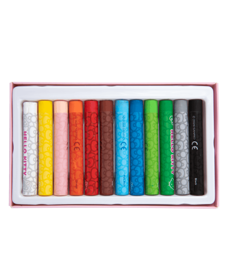 Aliejinės pastelės HELLO KITTY Pastel, 12 vnt.