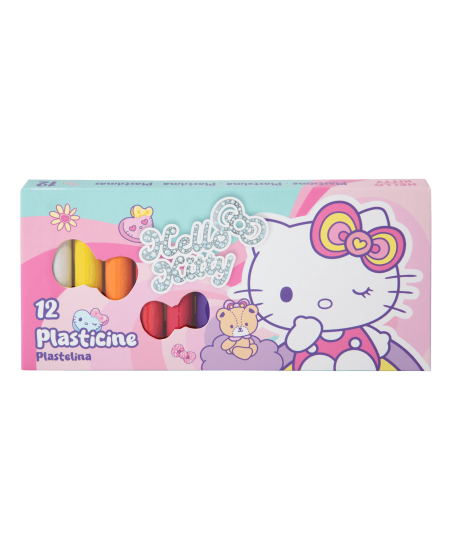 Plastilinas HELLO KITTY Pastel, apvalus, 12 spalvų