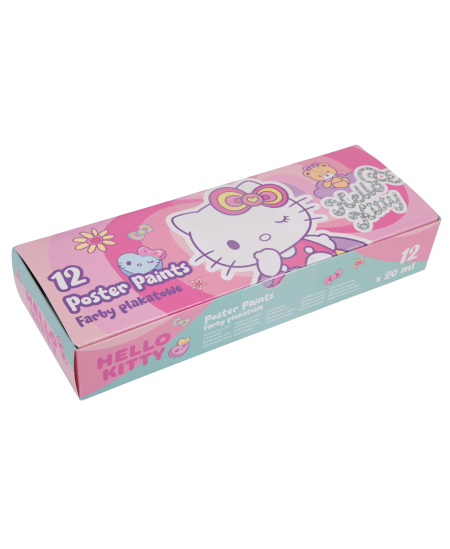 Guašas HELLO KITTY Pastel, 12 spalvų po 20 ml