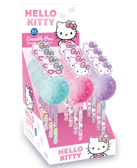 Trinamas tušinukas su pomponu HELLO KITTY Pastel, 1 vnt.