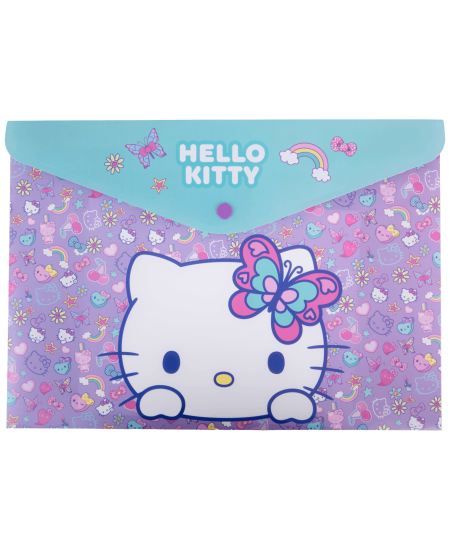 Aplankas (vokas) HELLO KITTY Pastel, su spaustuku, A4