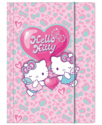 Aplankas su gumele HELLO KITTY Pastel, kartoninis, A4