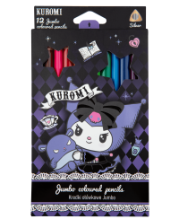 Spalvoti pieštukai KUROMI Jumbo, 12 spalvų