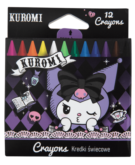 Vaškinės kreidelės KUROMI, 12 spalvų