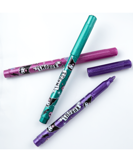 Blizgantys markeriai KUROMI, 6 pastelinių spalvų