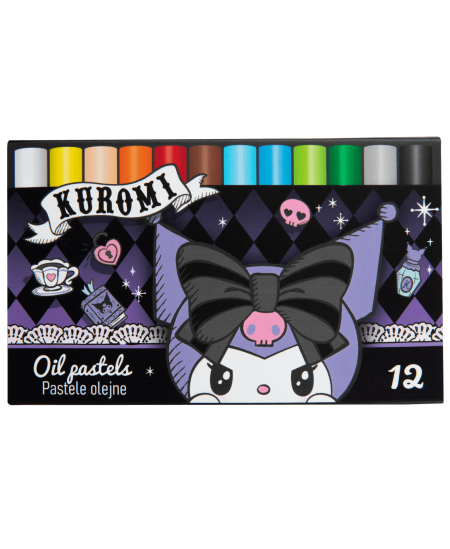 Aliejinės pastelės KUROMI, 12 vnt.