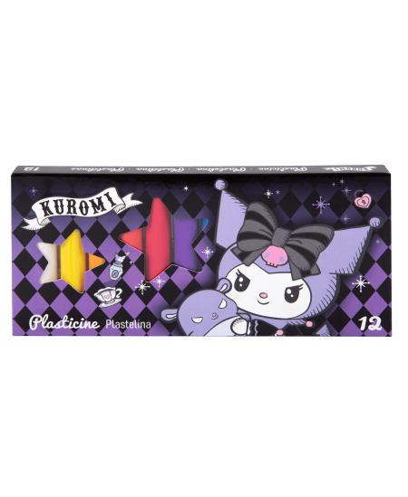 Plastilinas KUROMI, apvalus, 12 spalvų