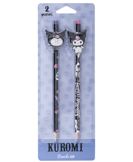 Pieštukai su trintukais KUROMI, HB, 2 vnt.