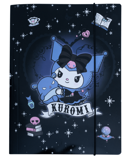 Aplankas su gumele KUROMI, kartoninis, A4