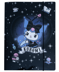 Aplankas su gumele KUROMI, kartoninis, A4