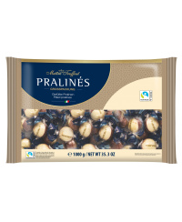 Šokoladiniai saldainiai PRALINES, su lazdyno riešutų kremu, 1 kg
