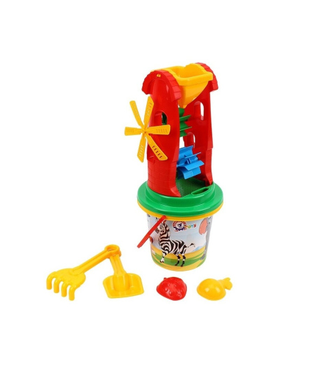 Smėlio žaislų rinkinys su malūnėliu