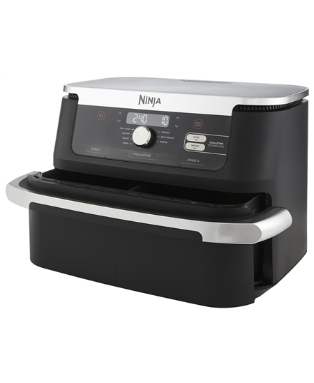 NINJA | Double Air Fryer | AF500EU Foodi FlexDrawer | Power 2470 W | Capacity 10.4 L | Black