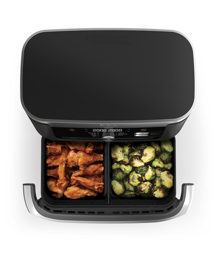 NINJA | Double Air Fryer | AF500EU Foodi FlexDrawer | Power 2470 W | Capacity 10.4 L | Black