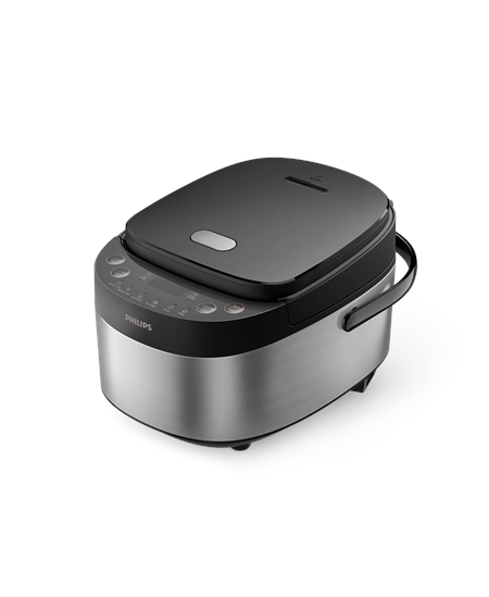 Philips Mini rice cooker | HD3093/80 3000 series | 600 W | 0.85 L | Number of programs 8 | Black/Stainless Steel