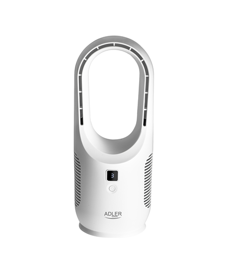 Adler Bladeless Rechargeable Fan | AD 7343 | Desk Fan | White | Diameter 14 cm | Number of speeds 3