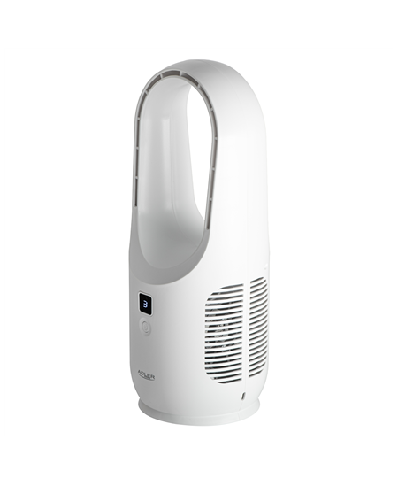 Adler Bladeless Rechargeable Fan | AD 7343 | Desk Fan | White | Diameter 14 cm | Number of speeds 3