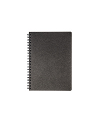 Kalendorius - užrašinė TIMER, su spirale, be datų, 140 x 184 mm, 224 lapai, langeliais, kartoniniu viršeliu, juoda sp.