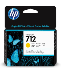 HP 712 (3ED69A) Rašalinė kasetė, Geltona