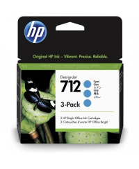 HP 712 3-pack (3ED77A) Rašalinė kasetė, Žydra