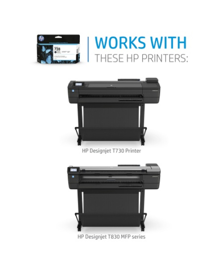 HP 728 (F9K15A) Rašalinė kasetė, Geltona