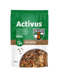 Grikiai ACTIVUS&ŽALGIRIS su vištiena ir šitakių grybais, maišelyje,250g