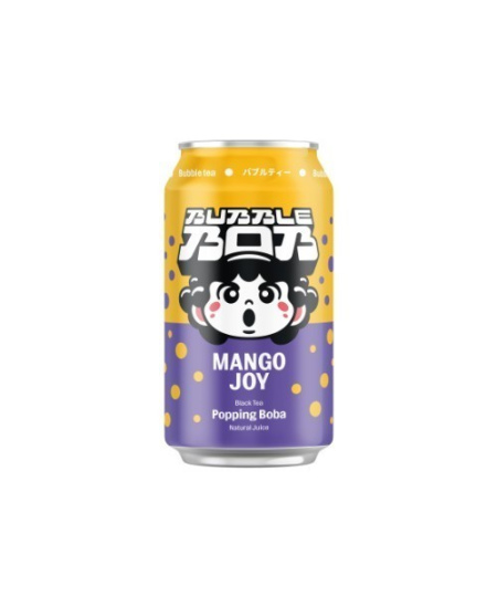 Juodos arbatos gėrimas BUBBLE BOB su mangų burbuliukais, 330 ml