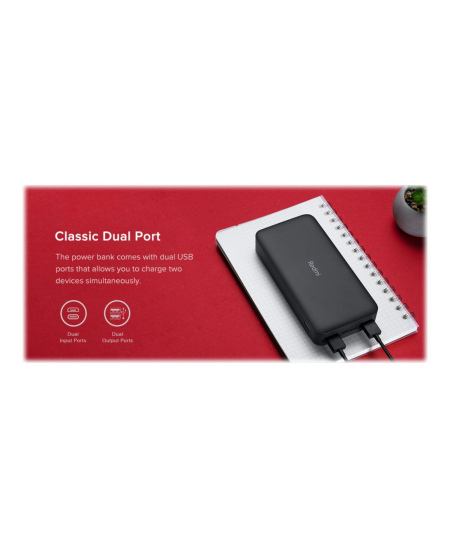 Xiaomi | Redmi Fast Charge Power Bank | 20000 mAh | Black