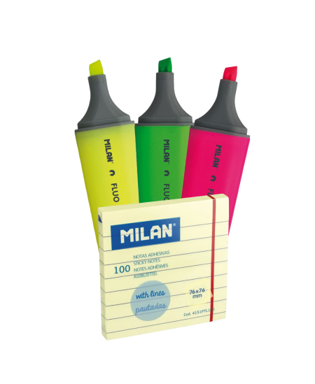 MILAN lipnūs lapeliai ir markeriai