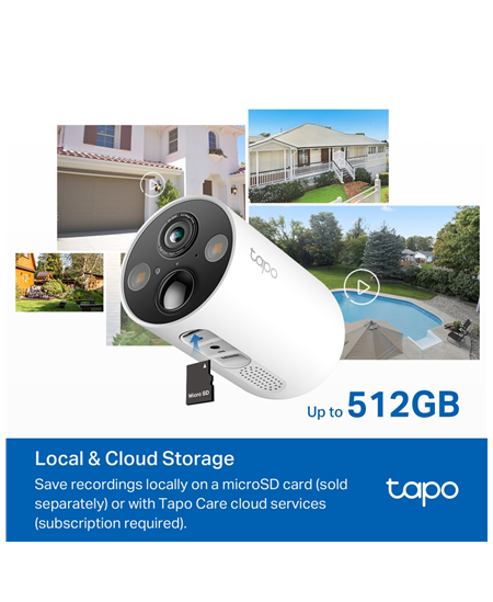 TP-LINK C425 KIT | Solar-Powered Security Camera Kit | Bullet | 4 MP | F/2.1 | H.264 | microSD, Max. 512GB