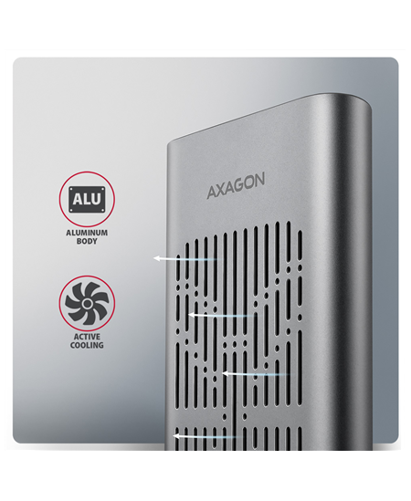 AXAGON USB-C 20Gbps Dual M.2 NVMe SSD CLONE MASTER Enclosure | EEM2-20GD